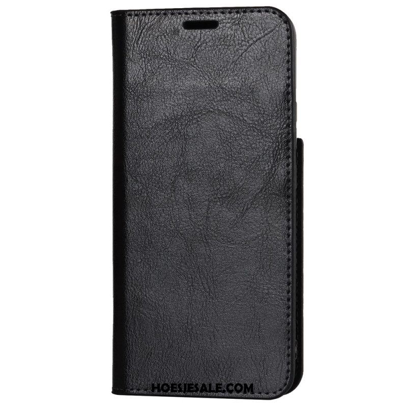 Bescherming Hoesje voor Samsung Galaxy S22 5G Folio-hoesje Echt Leer