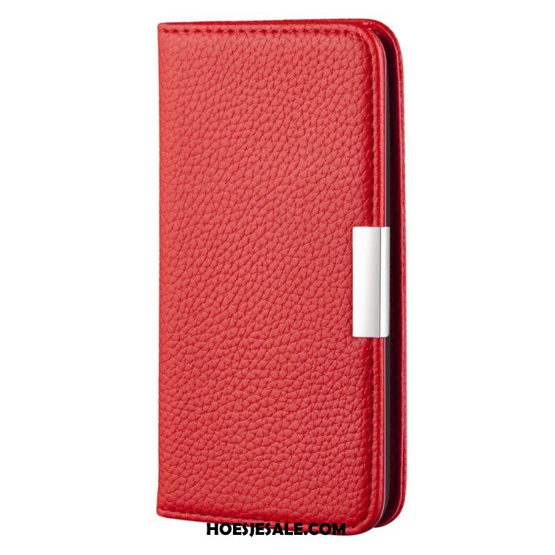 Bescherming Hoesje voor Samsung Galaxy S22 5G Folio-hoesje Imitatieleer Litchi Ultra Chic