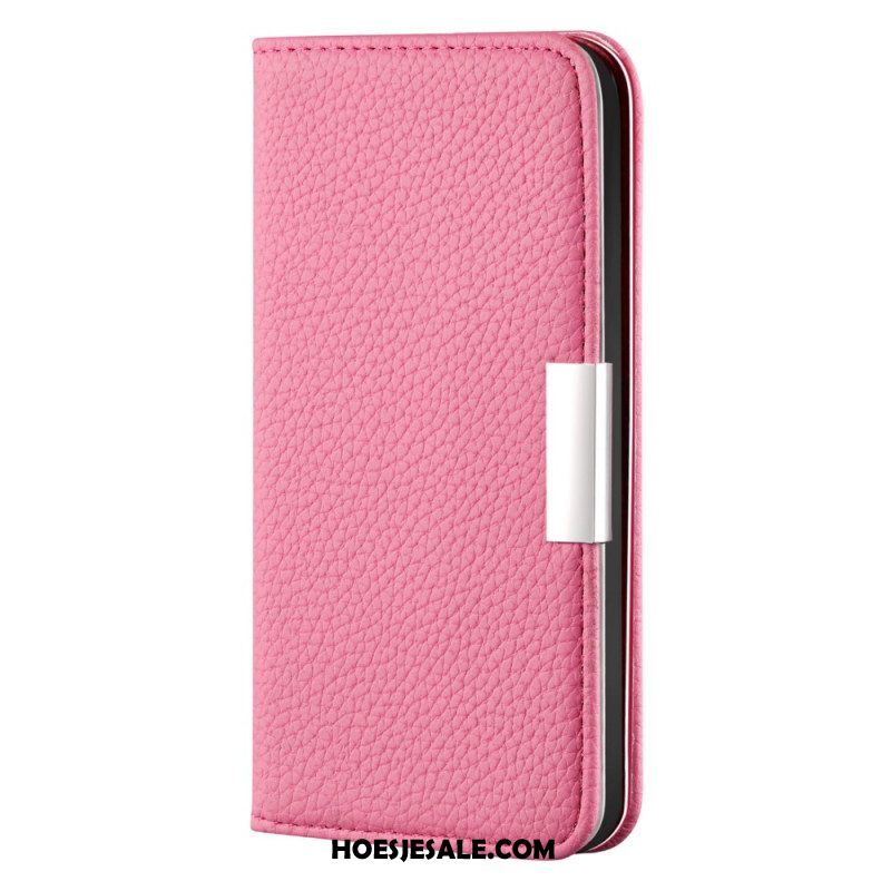 Bescherming Hoesje voor Samsung Galaxy S22 5G Folio-hoesje Imitatieleer Litchi Ultra Chic