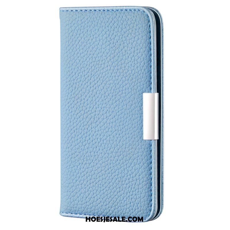 Bescherming Hoesje voor Samsung Galaxy S22 5G Folio-hoesje Imitatieleer Litchi Ultra Chic