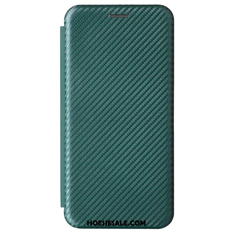 Bescherming Hoesje voor Samsung Galaxy S22 5G Folio-hoesje Koolstofvezel