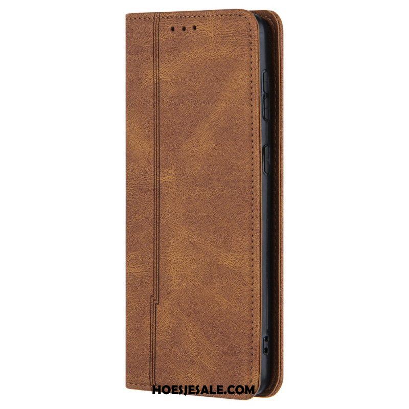 Bescherming Hoesje voor Samsung Galaxy S22 5G Folio-hoesje Stijl Lederen Lijn