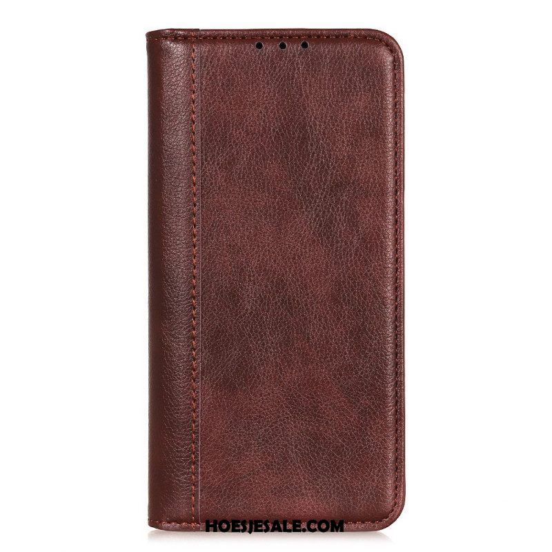 Bescherming Hoesje voor Samsung Galaxy S22 Plus 5G Folio-hoesje Elegantie Split Litchi Leer