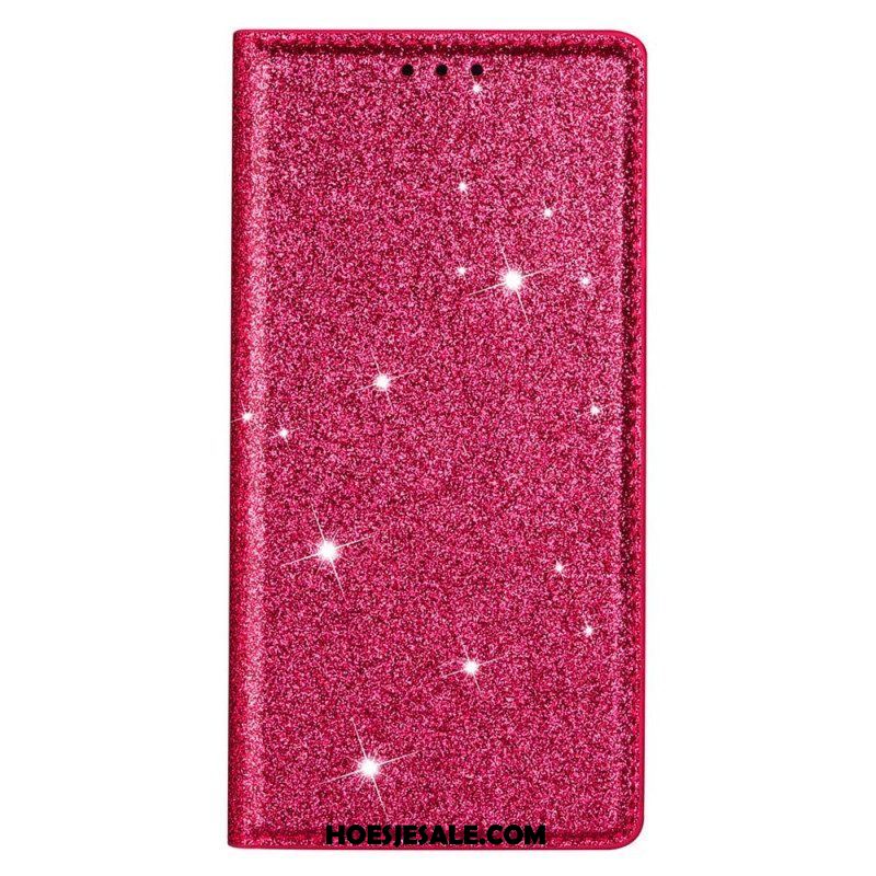 Bescherming Hoesje voor Samsung Galaxy S22 Plus 5G Folio-hoesje Paillettenstijl