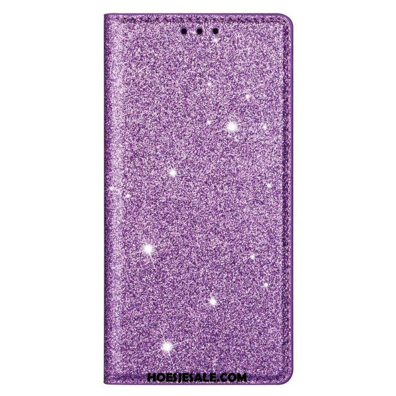 Bescherming Hoesje voor Samsung Galaxy S22 Plus 5G Folio-hoesje Paillettenstijl