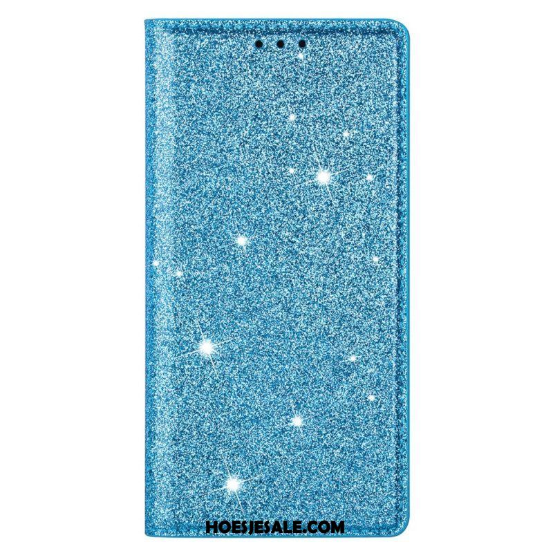 Bescherming Hoesje voor Samsung Galaxy S22 Ultra 5G Folio-hoesje Paillettenstijl