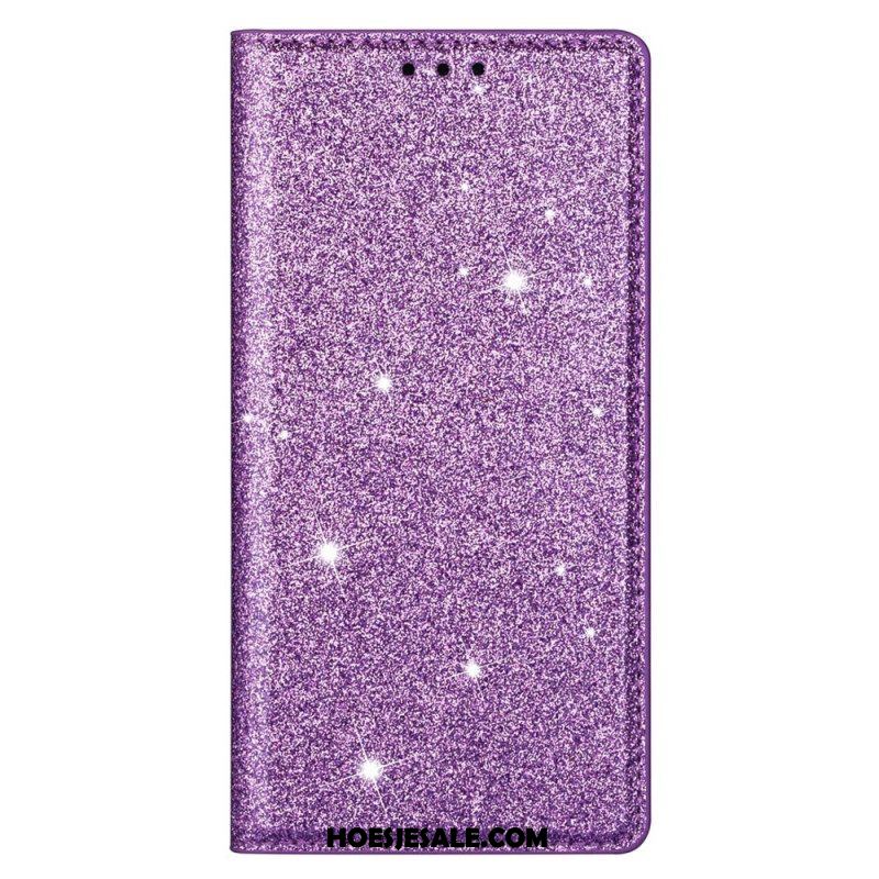 Bescherming Hoesje voor Samsung Galaxy S22 Ultra 5G Folio-hoesje Paillettenstijl