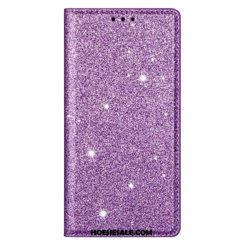 Bescherming Hoesje voor Samsung Galaxy S22 Ultra 5G Folio-hoesje Paillettenstijl