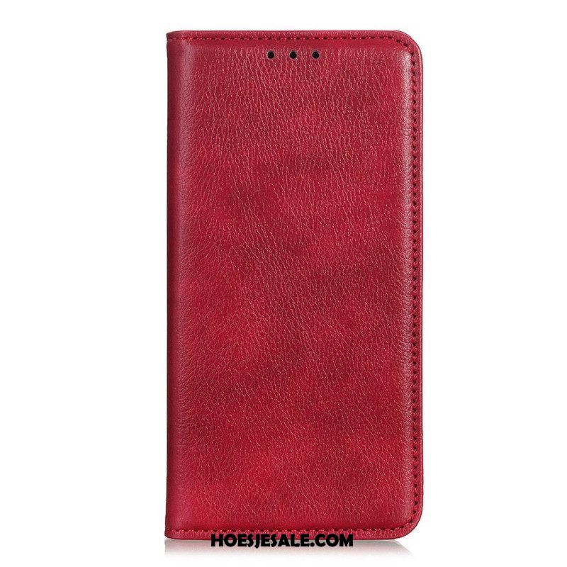 Bescherming Hoesje voor Samsung Galaxy S23 5G Folio-hoesje Litchi Splitleer