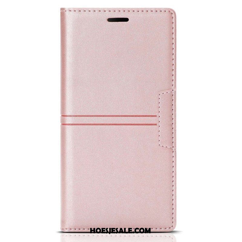 Bescherming Hoesje voor Samsung Galaxy S23 Plus 5G Folio-hoesje Stijl Lederen Stiksels Magnetische Sluiting