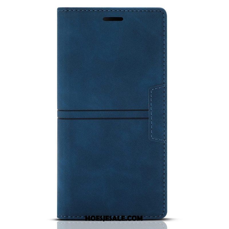 Bescherming Hoesje voor Samsung Galaxy S23 Plus 5G Folio-hoesje Stijl Lederen Stiksels Magnetische Sluiting