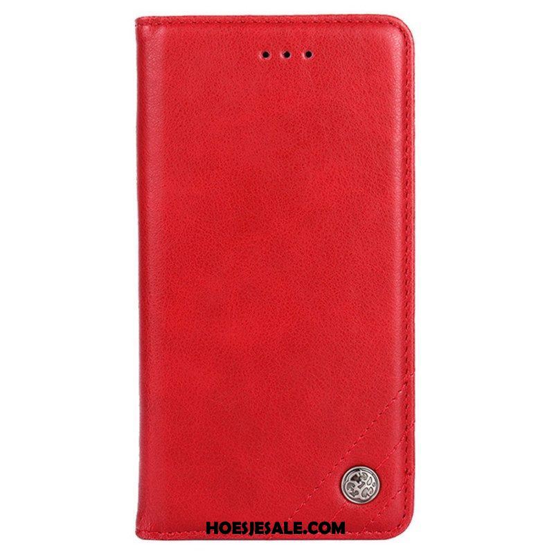 Bescherming Hoesje voor Samsung Galaxy S23 Ultra 5G Folio-hoesje Decoratieve Klinknagels