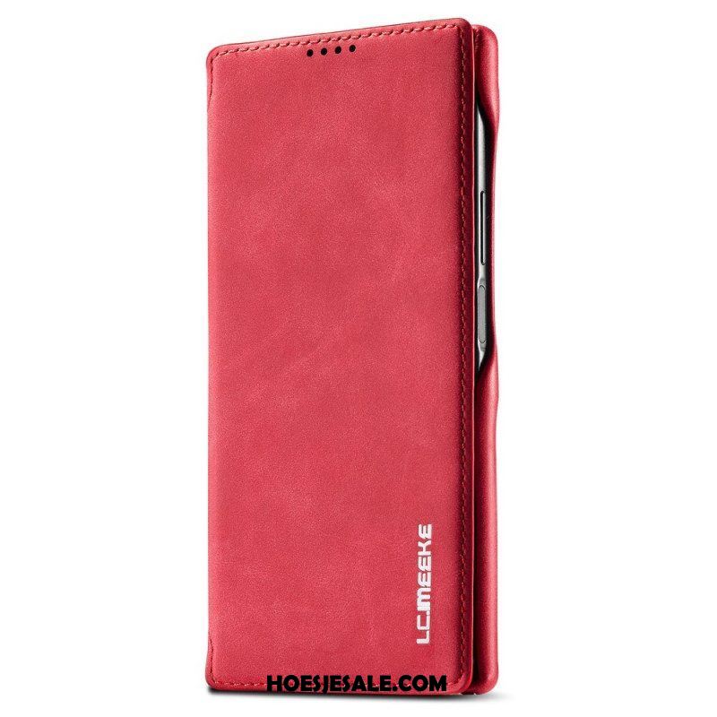 Bescherming Hoesje voor Samsung Galaxy S23 Ultra 5G Folio-hoesje Ledereffect Lc.imeeke Ledereffect