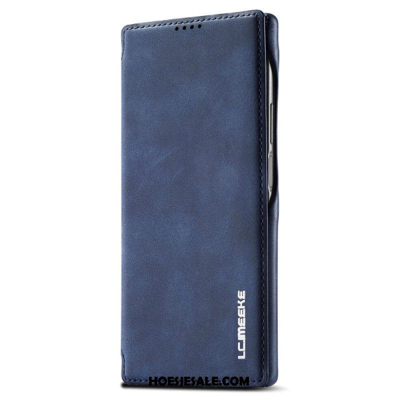 Bescherming Hoesje voor Samsung Galaxy S23 Ultra 5G Folio-hoesje Ledereffect Lc.imeeke Ledereffect