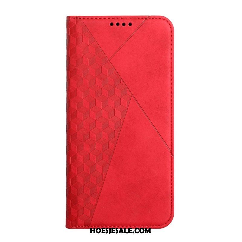 Bescherming Hoesje voor Samsung Galaxy S23 Ultra 5G Folio-hoesje Stijl Leer 3d-patroon