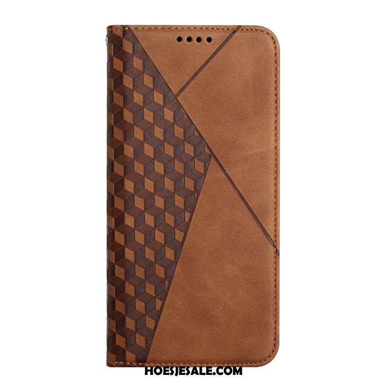 Bescherming Hoesje voor Samsung Galaxy S23 Ultra 5G Folio-hoesje Stijl Leer 3d-patroon