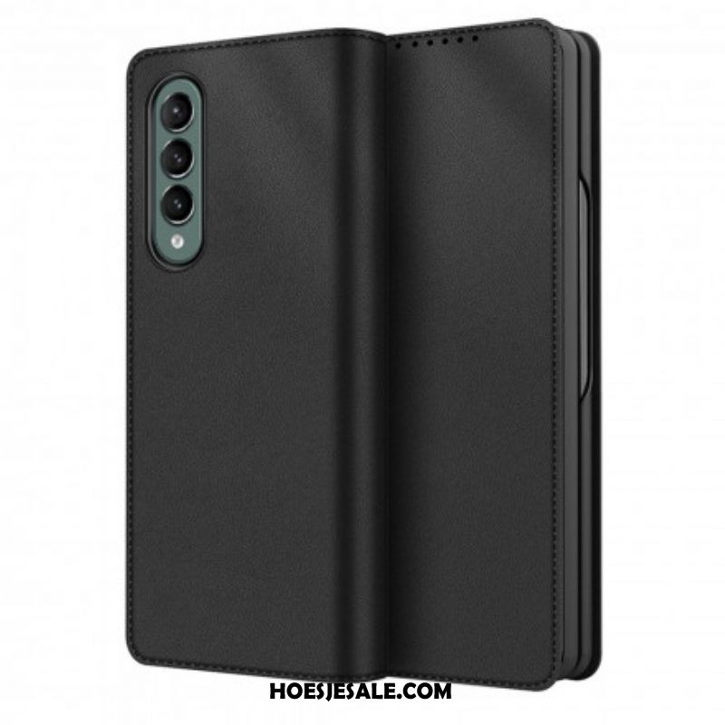 Bescherming Hoesje voor Samsung Galaxy Z Fold 3 5G Folio-hoesje Skin-touch Splitleer