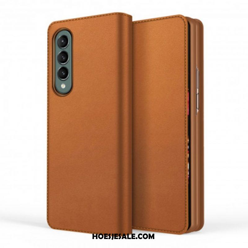 Bescherming Hoesje voor Samsung Galaxy Z Fold 3 5G Folio-hoesje Skin-touch Splitleer