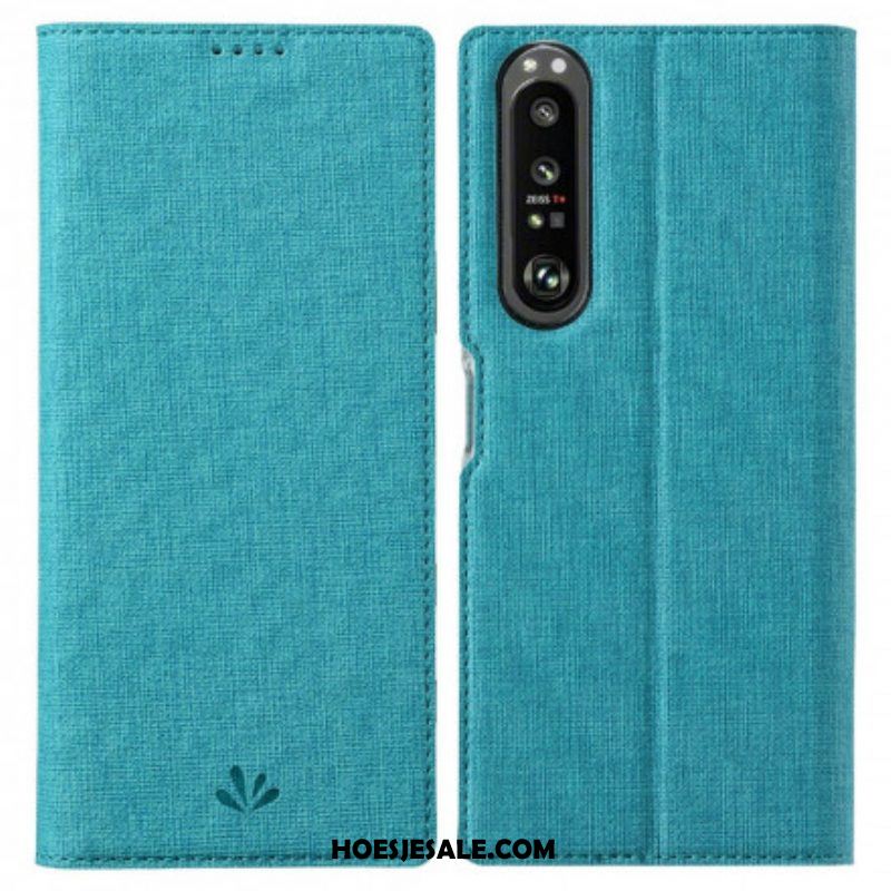 Bescherming Hoesje voor Sony Xperia 1 III Folio-hoesje Getextureerde Vili Dmx