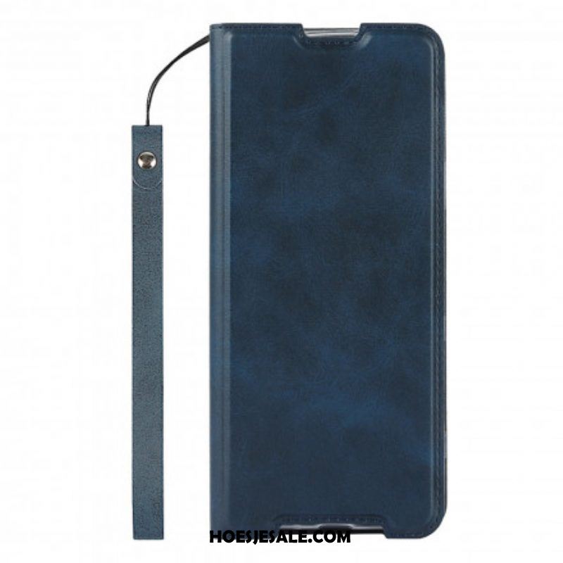 Bescherming Hoesje voor Sony Xperia 1 III Met Ketting Folio-hoesje Kunstleer Class Strappy