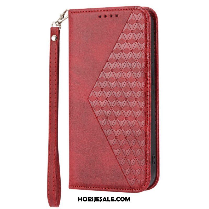 Bescherming Hoesje voor Sony Xperia 1 IV Folio-hoesje Leren Stijl Met 3d-patroon En Riem