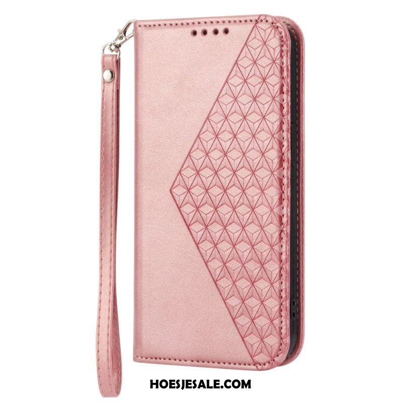 Bescherming Hoesje voor Sony Xperia 1 IV Folio-hoesje Leren Stijl Met 3d-patroon En Riem