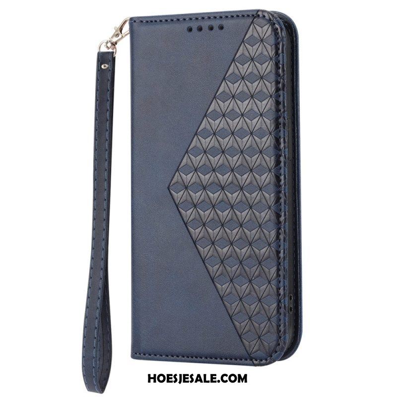 Bescherming Hoesje voor Sony Xperia 1 IV Folio-hoesje Leren Stijl Met 3d-patroon En Riem