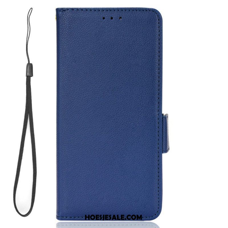 Bescherming Hoesje voor Xiaomi 12T / 12T Pro Folio-hoesje Leereffect Met Riem