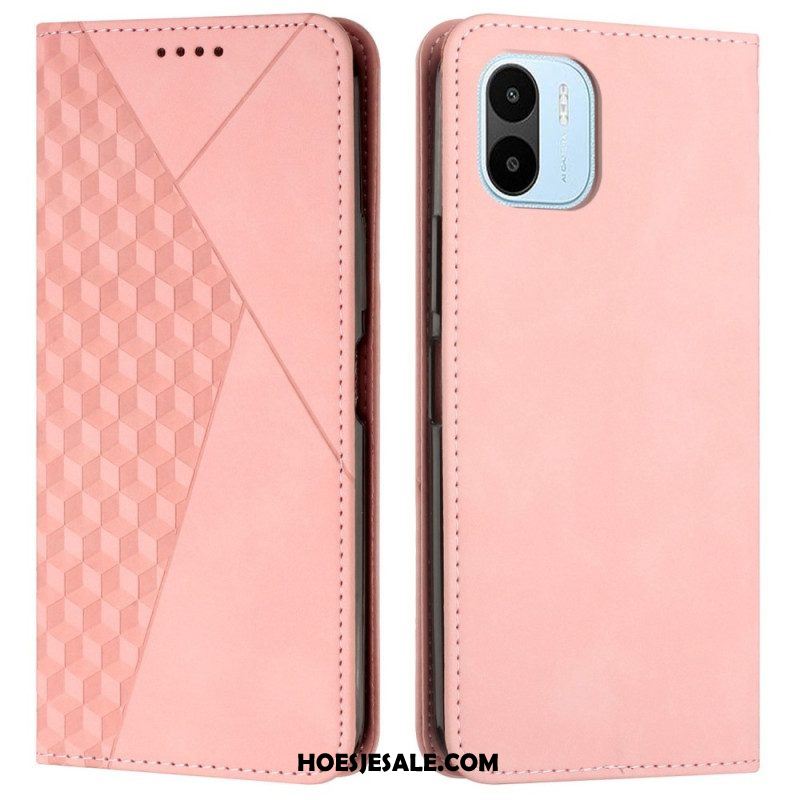 Bescherming Hoesje voor Xiaomi Redmi A1 Folio-hoesje Kubieke Stijl Skin-touch