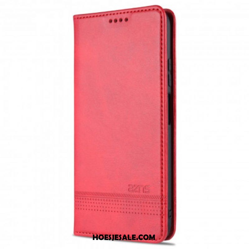 Bescherming Hoesje voor Xiaomi Redmi Note 10 / 10S Folio-hoesje Azns Leerstyling