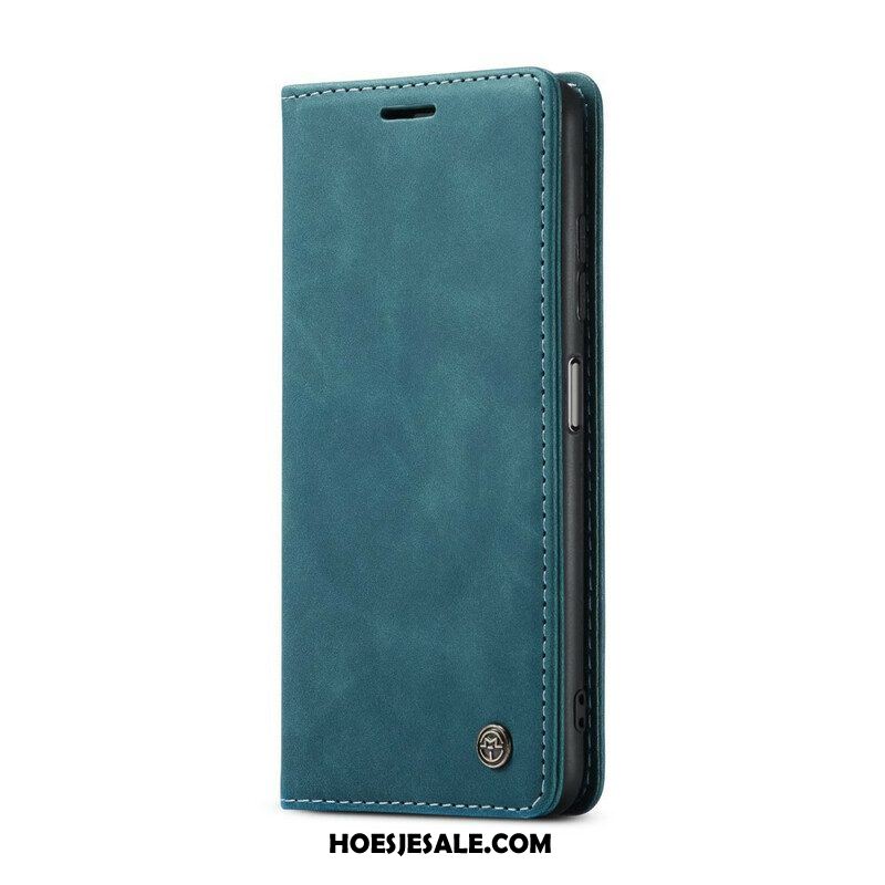 Bescherming Hoesje voor Xiaomi Redmi Note 10 / 10S Folio-hoesje Caseme Leereffect