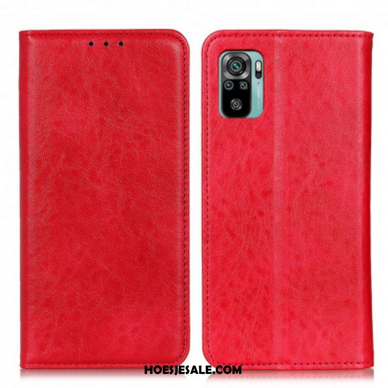 Bescherming Hoesje voor Xiaomi Redmi Note 10 / 10S Folio-hoesje Getextureerd Leereffect