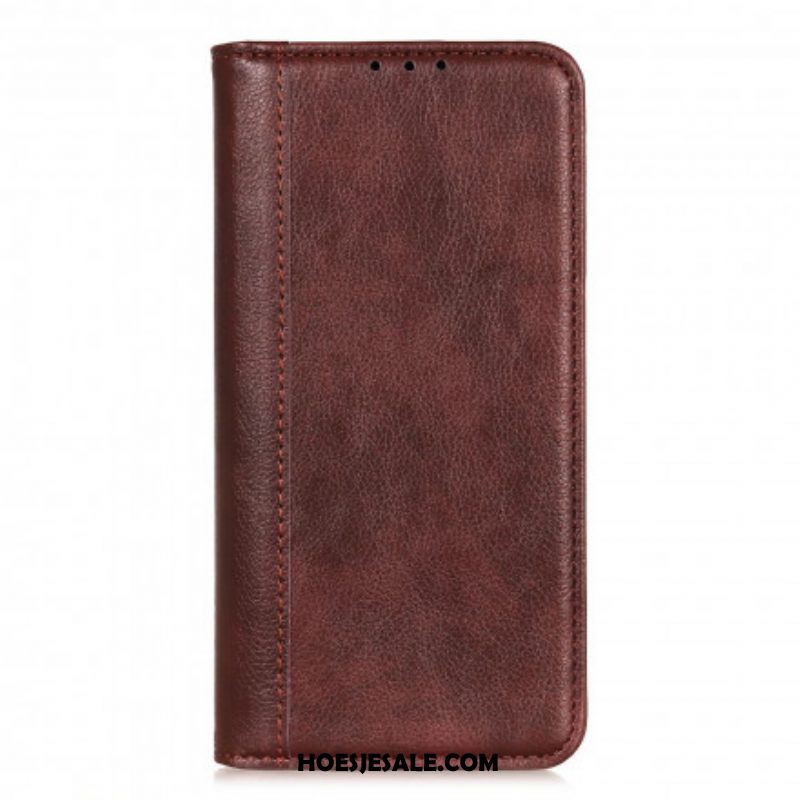 Bescherming Hoesje voor Xiaomi Redmi Note 10 / 10S Folio-hoesje Litchi Split Lederen Versie