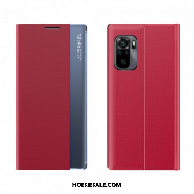 Bescherming Hoesje voor Xiaomi Redmi Note 10 / 10S Getextureerd Kunstleer