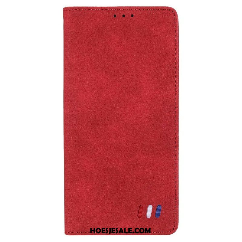Bescherming Hoesje voor Xiaomi Redmi Note 10 5G Folio-hoesje Driekleurige Lederen Stijl