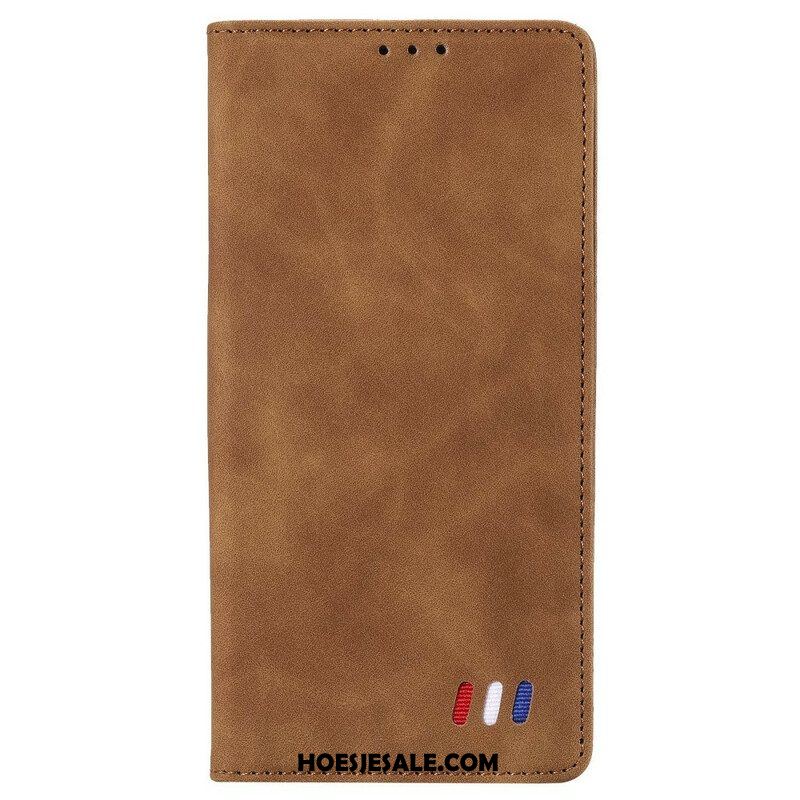 Bescherming Hoesje voor Xiaomi Redmi Note 10 5G Folio-hoesje Driekleurige Lederen Stijl