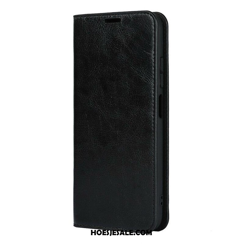 Bescherming Hoesje voor Xiaomi Redmi Note 10 5G Folio-hoesje Echt Leer