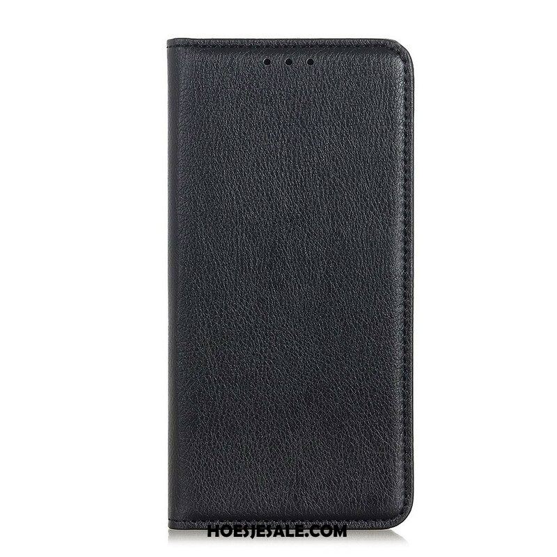 Bescherming Hoesje voor Xiaomi Redmi Note 10 5G Folio-hoesje Lychee Gespleten Lederen Textuur