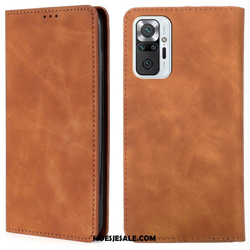 Bescherming Hoesje voor Xiaomi Redmi Note 10 Pro Folio-hoesje Klassieke Huidaanraking