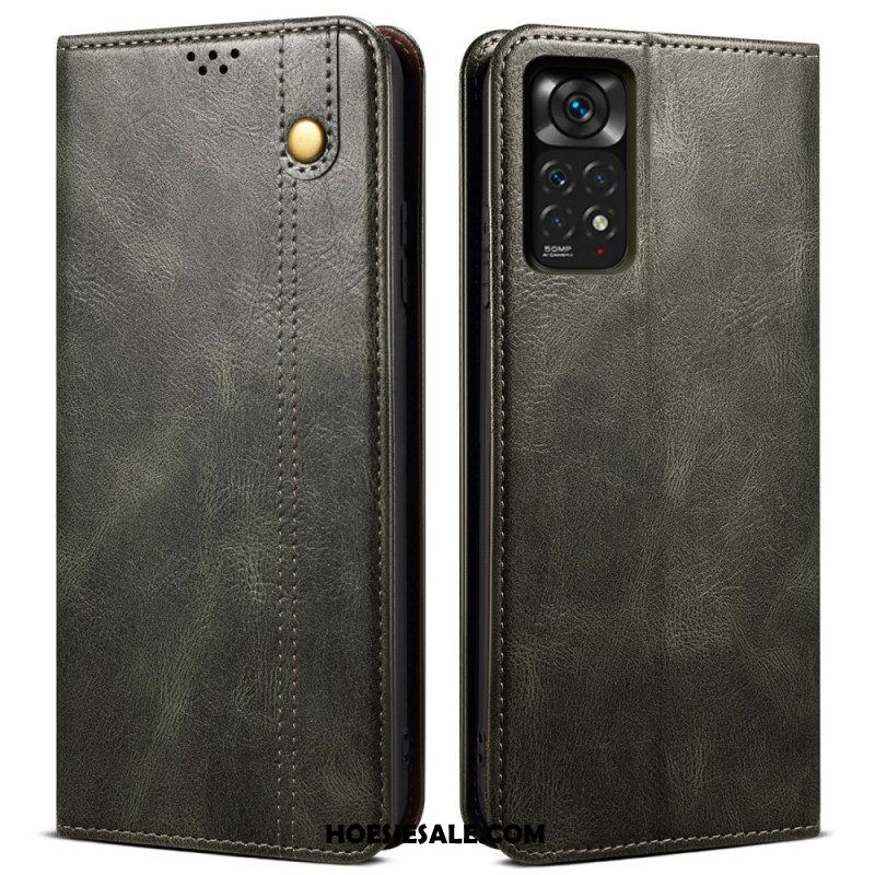 Bescherming Hoesje voor Xiaomi Redmi Note 11 / 11S Folio-hoesje Gewaxt Kunstleer