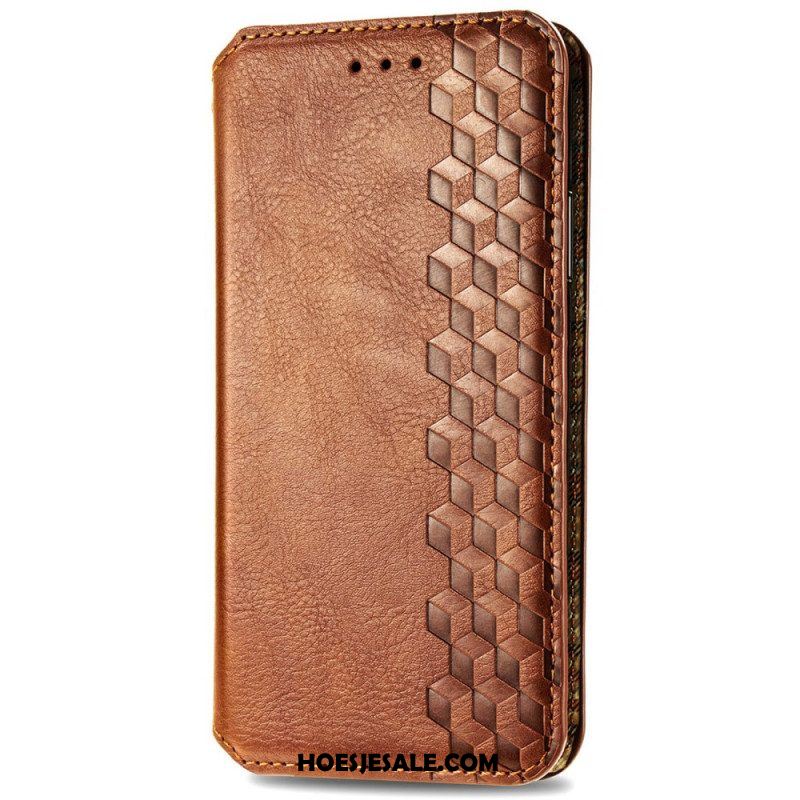 Bescherming Hoesje voor Xiaomi Redmi Note 11 / 11S Folio-hoesje Leereffect Diamanttextuur