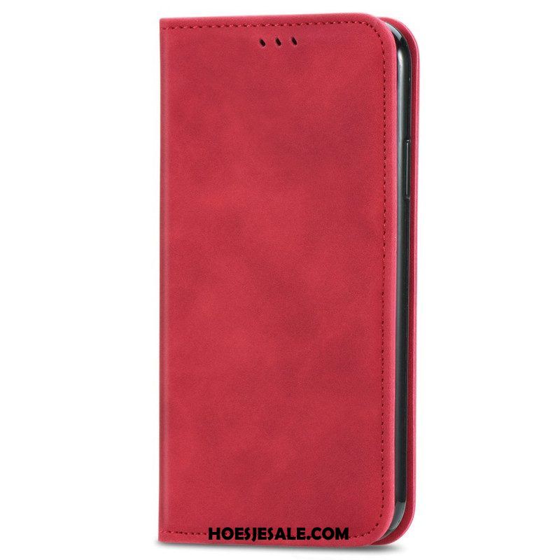 Bescherming Hoesje voor Xiaomi Redmi Note 11 / 11S Folio-hoesje Vintage Leereffect