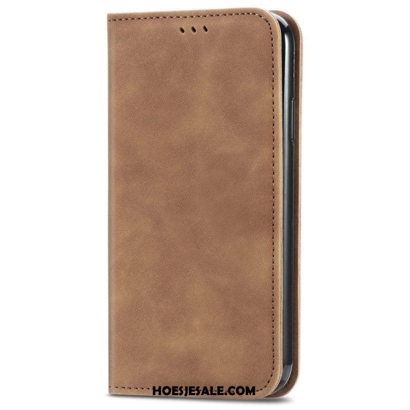 Bescherming Hoesje voor Xiaomi Redmi Note 11 / 11S Folio-hoesje Vintage Leereffect