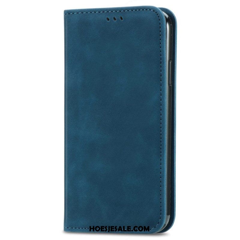 Bescherming Hoesje voor Xiaomi Redmi Note 11 / 11S Folio-hoesje Vintage Leereffect