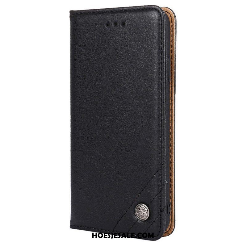 Bescherming Hoesje voor Xiaomi Redmi Note 11 Pro / 11 Pro 5G Folio-hoesje Stijl Lederen Klinknagel