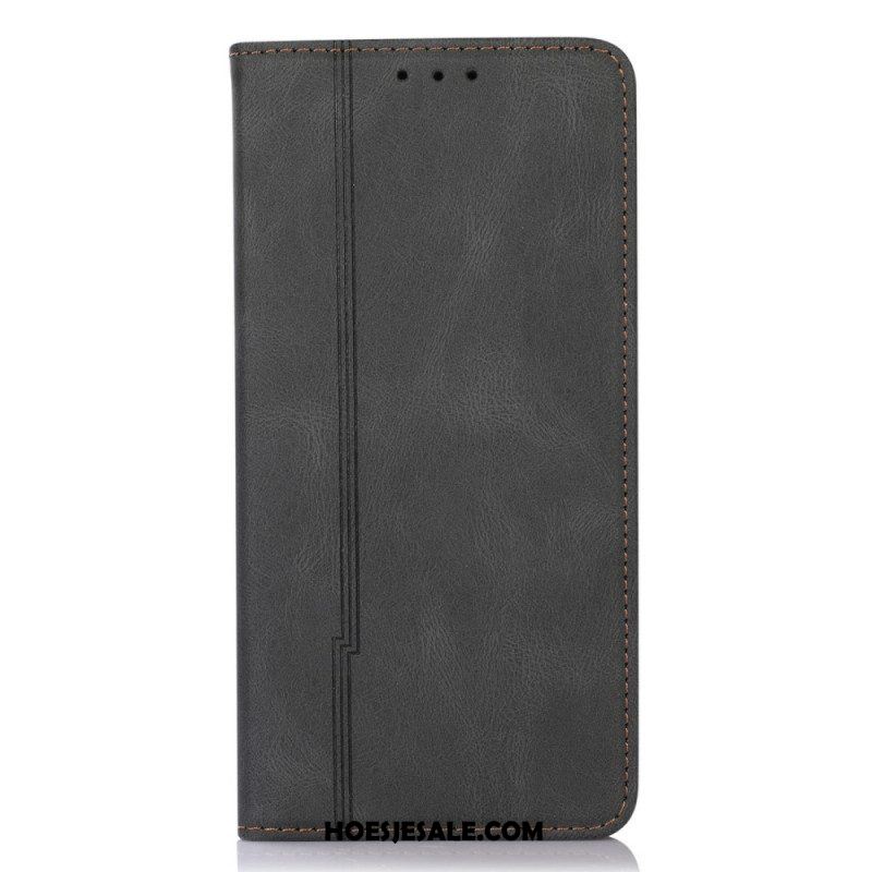 Bescherming Hoesje voor Xiaomi Redmi Note 11 Pro Plus 5G Folio-hoesje Stijl Lederen Lijn