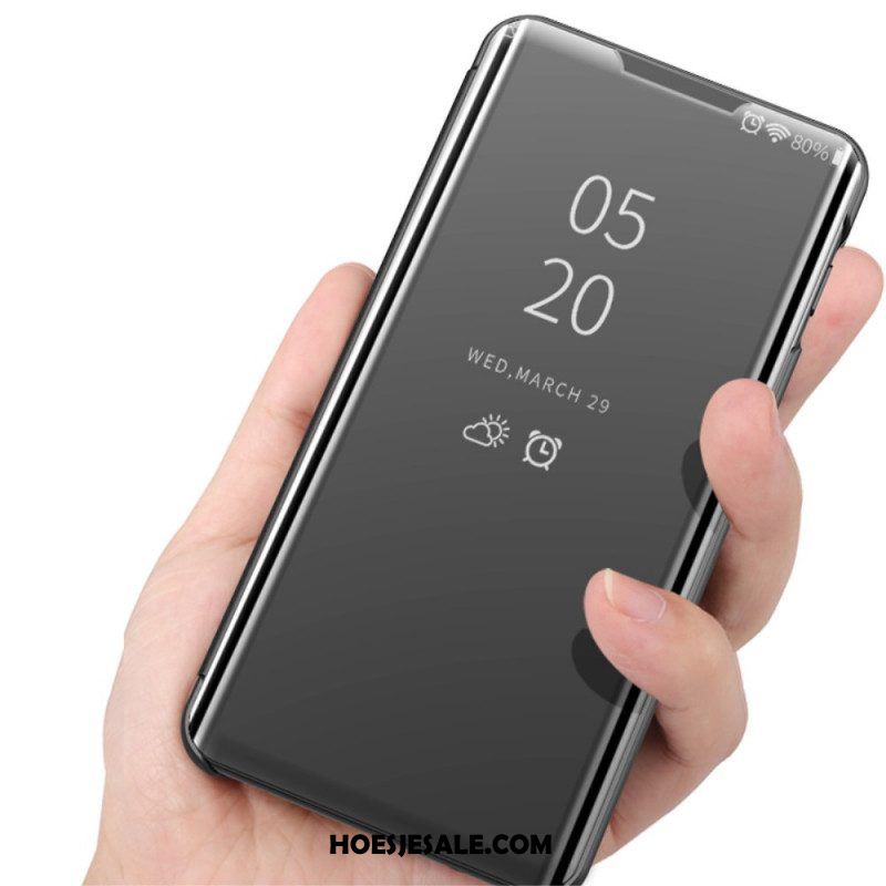 Bescherming Hoesje voor Xiaomi Redmi Note 11 Pro Plus 5G Spiegel En Kunstleer