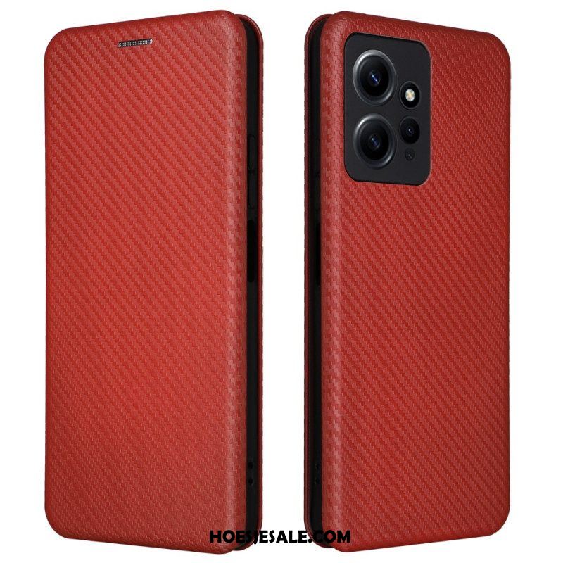 Bescherming Hoesje voor Xiaomi Redmi Note 12 4G Folio-hoesje Koolstofvezel