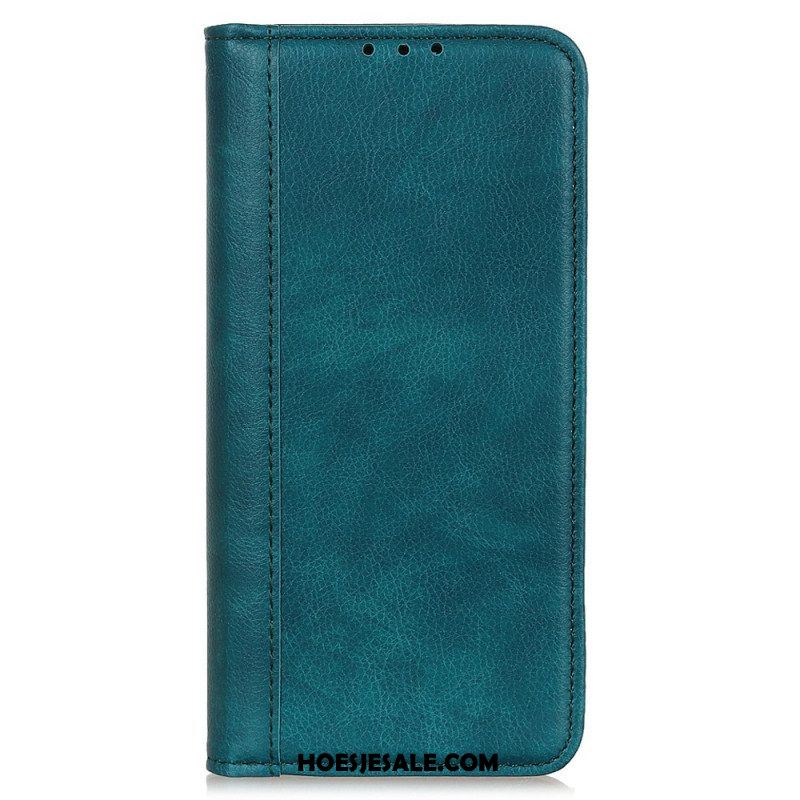 Bescherming Hoesje voor Xiaomi Redmi Note 12 4G Folio-hoesje Vintage Gespleten Leer