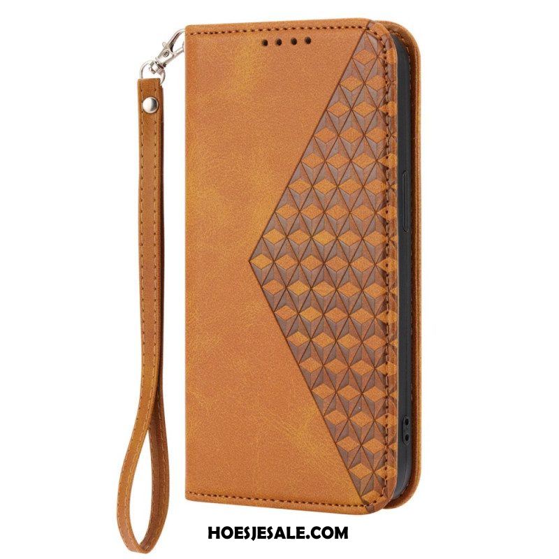 Bescherming Hoesje voor Xiaomi Redmi Note 12 Pro Folio-hoesje Stijl Leer 3d-patroon